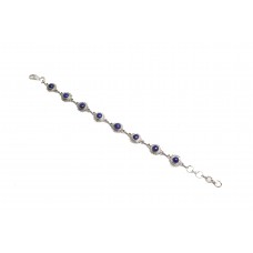 Bracelet 925 Sterling Silver Natural Lapis Lazuli Stone Women Handmade Gift D725